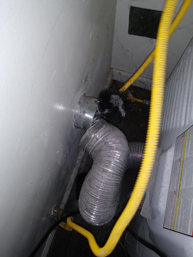 Dryer vent duct connection, from MC Duct Cleaning's own site